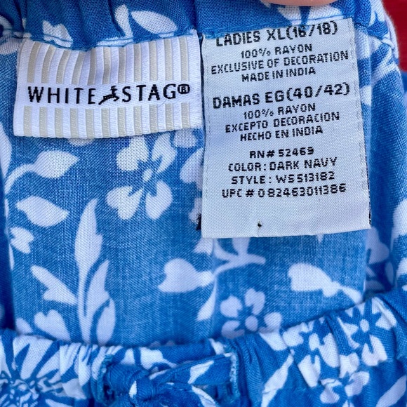 White stag tiered elastic waist with drawstring full skirt - Picture 5 of 7